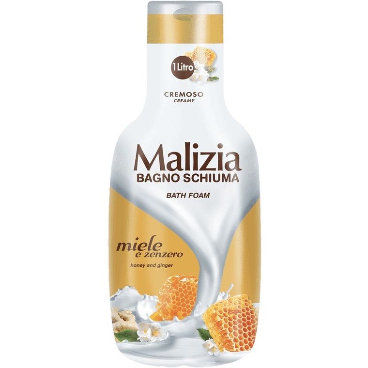 Malizia, Bath Foam, płyn do kąpieli, Miód i Imbir, 1000 ml