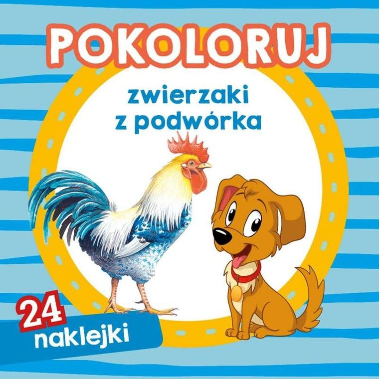 Malowanka 155-155. Pokoloruj zwierzaki z podwórka