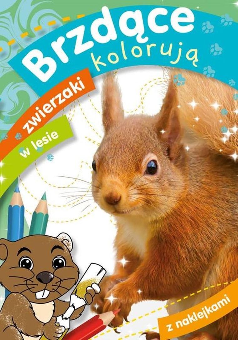 Malowanka A5. Brzdące kolorują. Zwierzaki w lesie. Naklejki