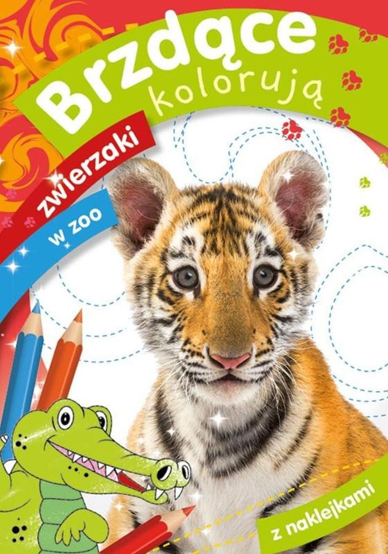 Malowanka A5. Brzdące kolorują. Zwierzaki w zoo. Naklejki