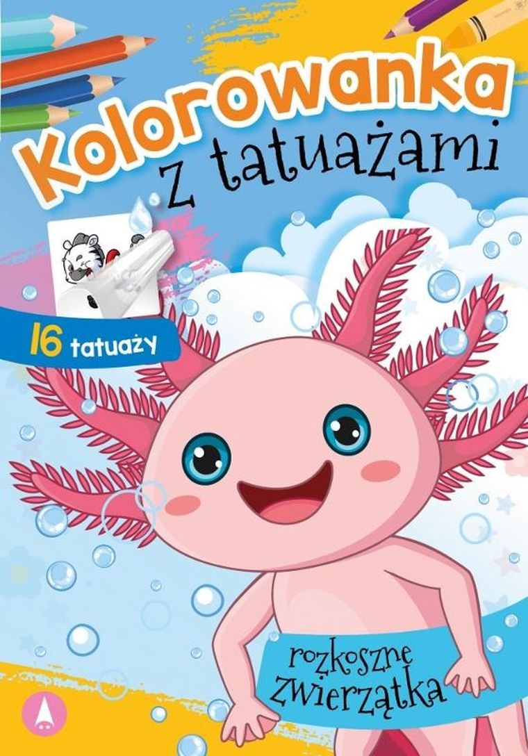 Malowanka A5. Kolorowanka z tatuażami. Rozkoszne zwierzaczki