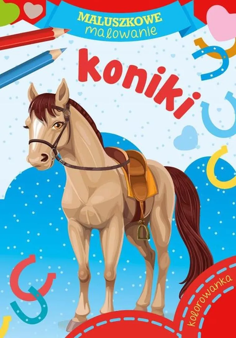 Malowanka A5. Maluszkowe malowanie. Koniki