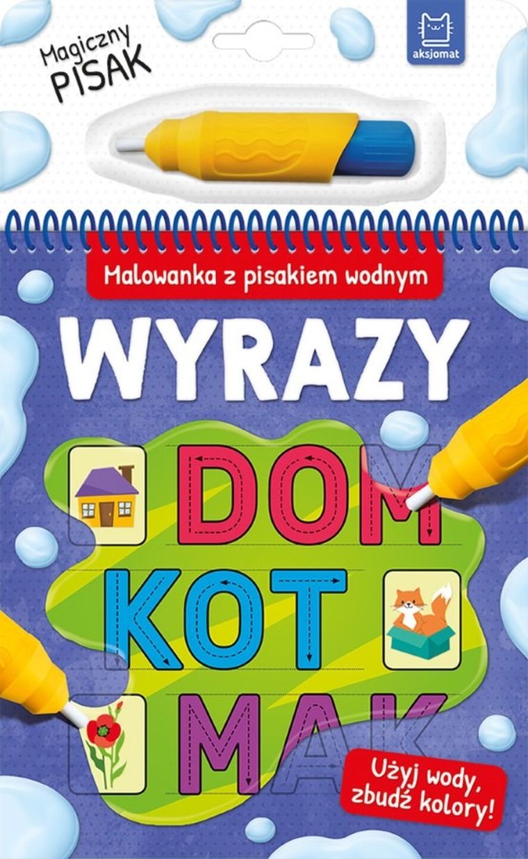 Malowanka z pisakiem wodnym. Wyrazy