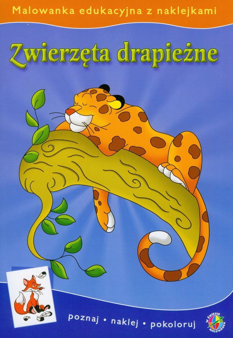 Malowanki edukacyjne. Zwierzęta drapieżne