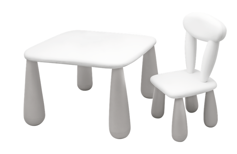 Maltex, Luna, zestaw dla dzieci: stolik + krzesełko, szary