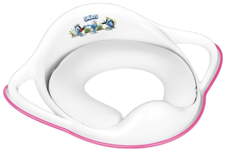 Maltex, Smerfy, miękka nakładka z gumkami antypoślizgowymi, różowa