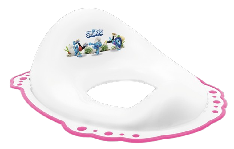 Maltex, Smerfy, nakładka na sedes z gumkami antypoślizgowymi, różowa