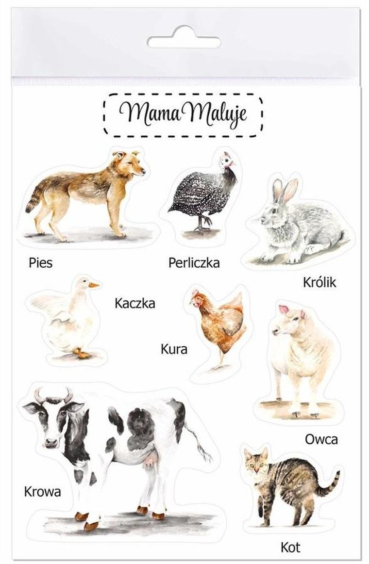 Mama Maluje, naklejki, duże zwierzęta wiejskie