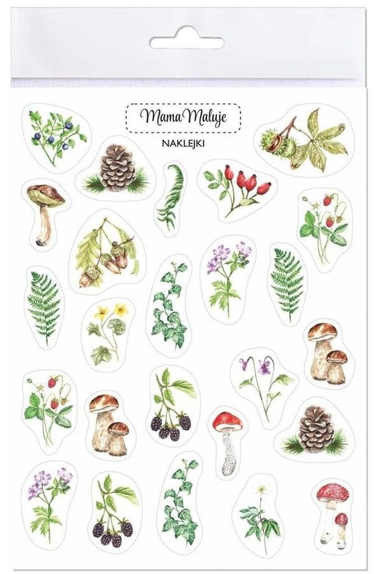 Mama Maluje, naklejki, leśne rośliny