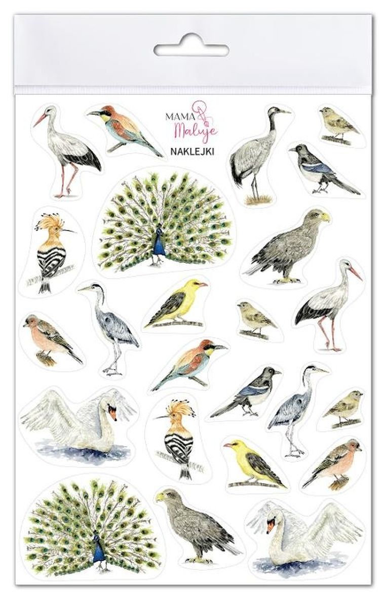 Mama Maluje, naklejki, ptaki 2