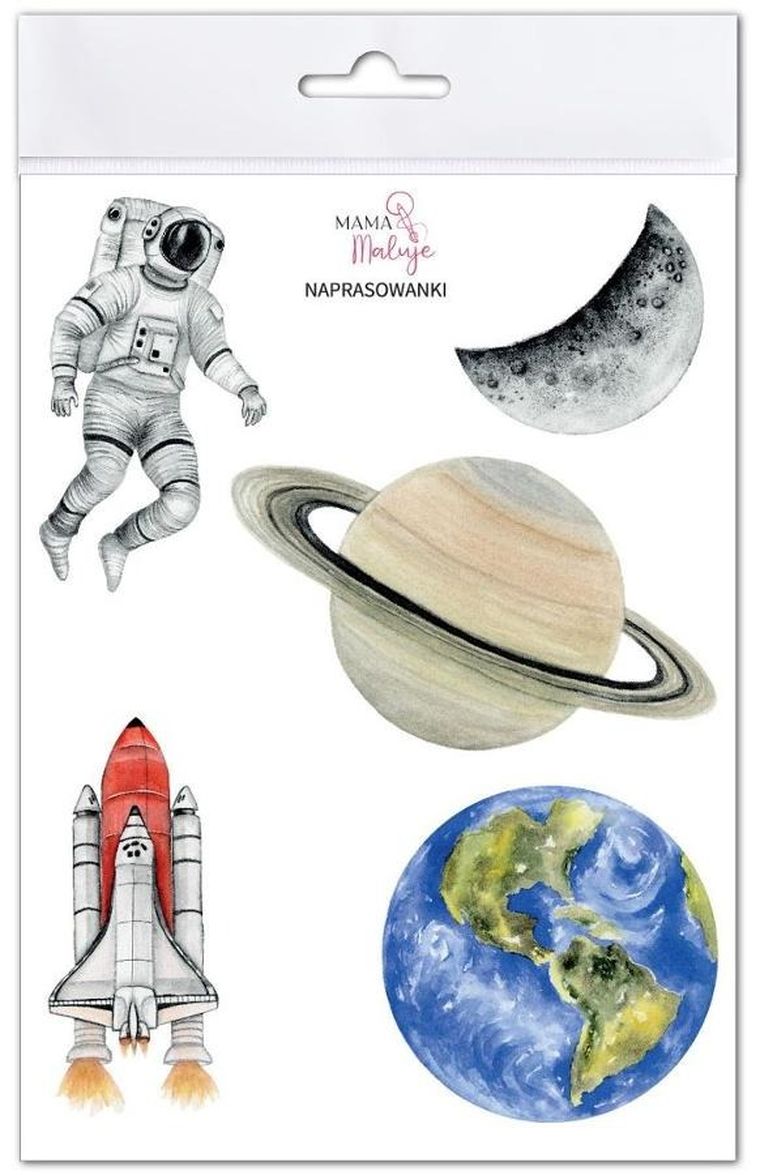 Mama Maluje, naprasowanki na ubrania, Kosmos