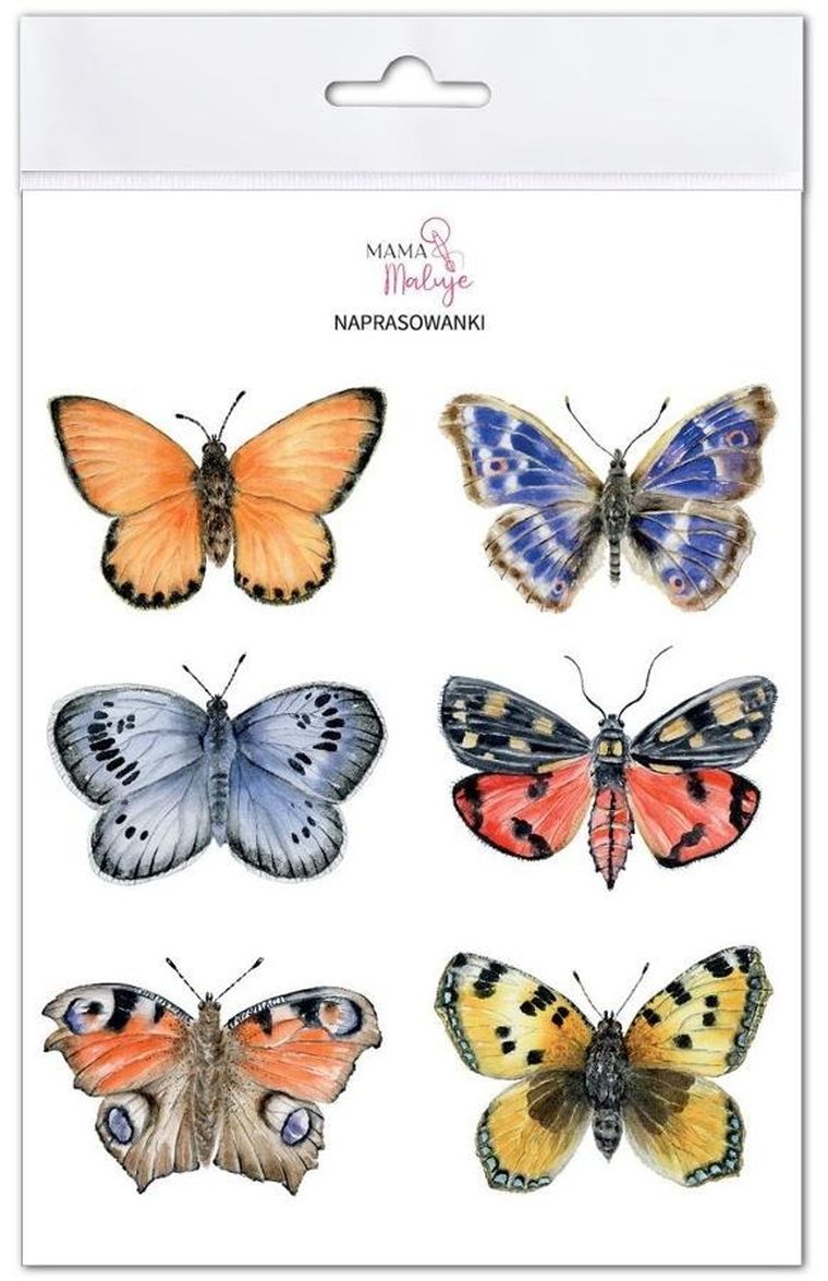 Mama Maluje, naprasowanki na ubrania, Motyle