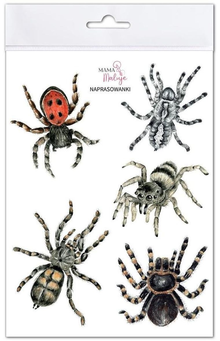 Mama Maluje, naprasowanki na ubrania, Pająki