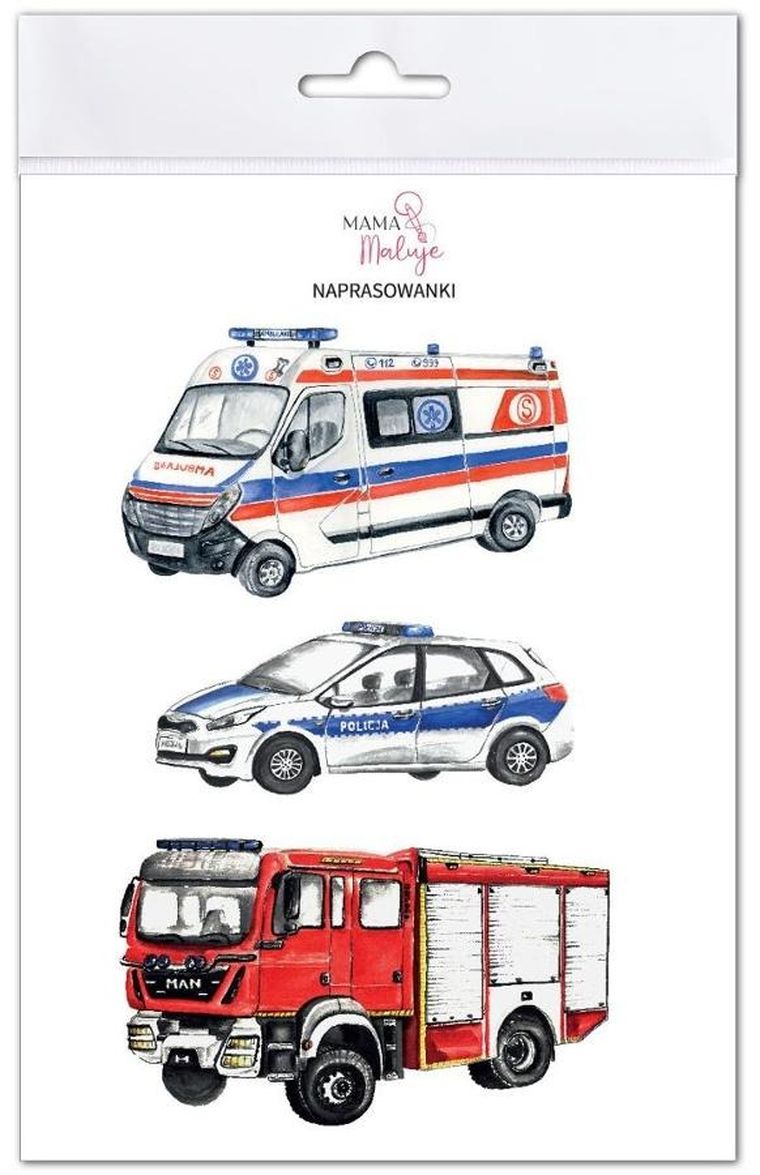 Mama Maluje, naprasowanki na ubrania, Pojazdy specjalne