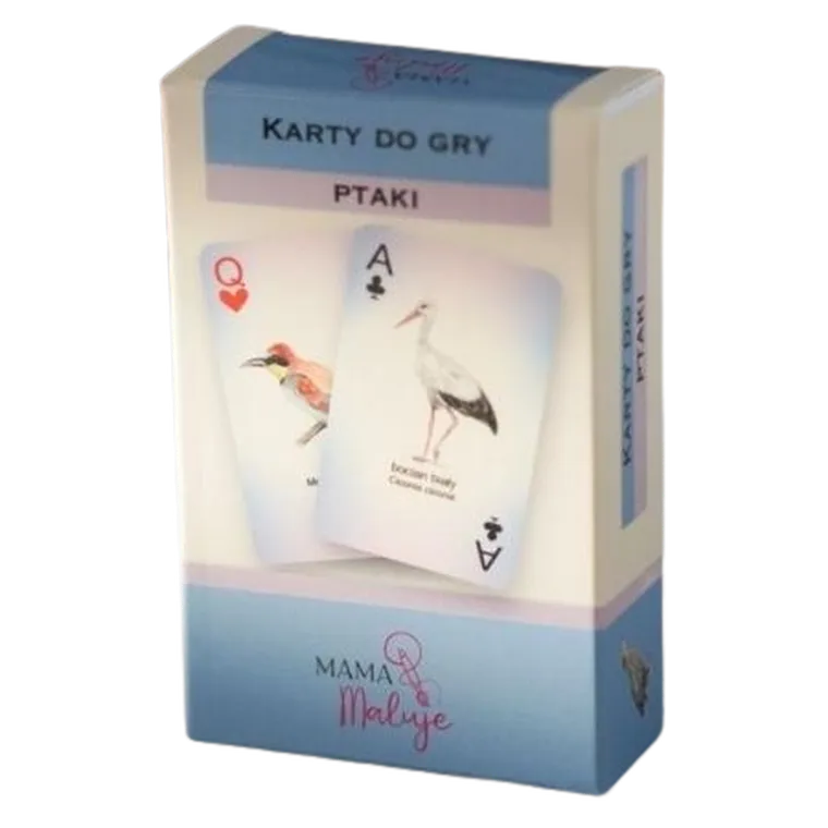 Mama Maluje, ptaki, karty do gry