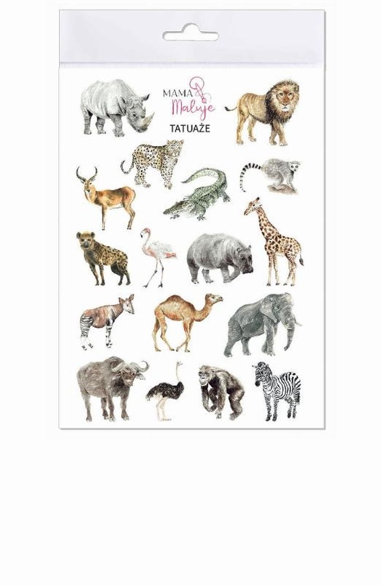 Mama Maluje, tatuaże zmywalne, Zwierzęta Afryki