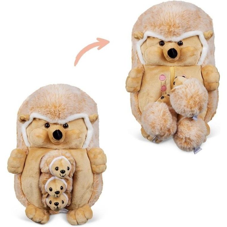 Mamanimals, mama jeż z 3 małymi jeżykami, zestaw maskotek