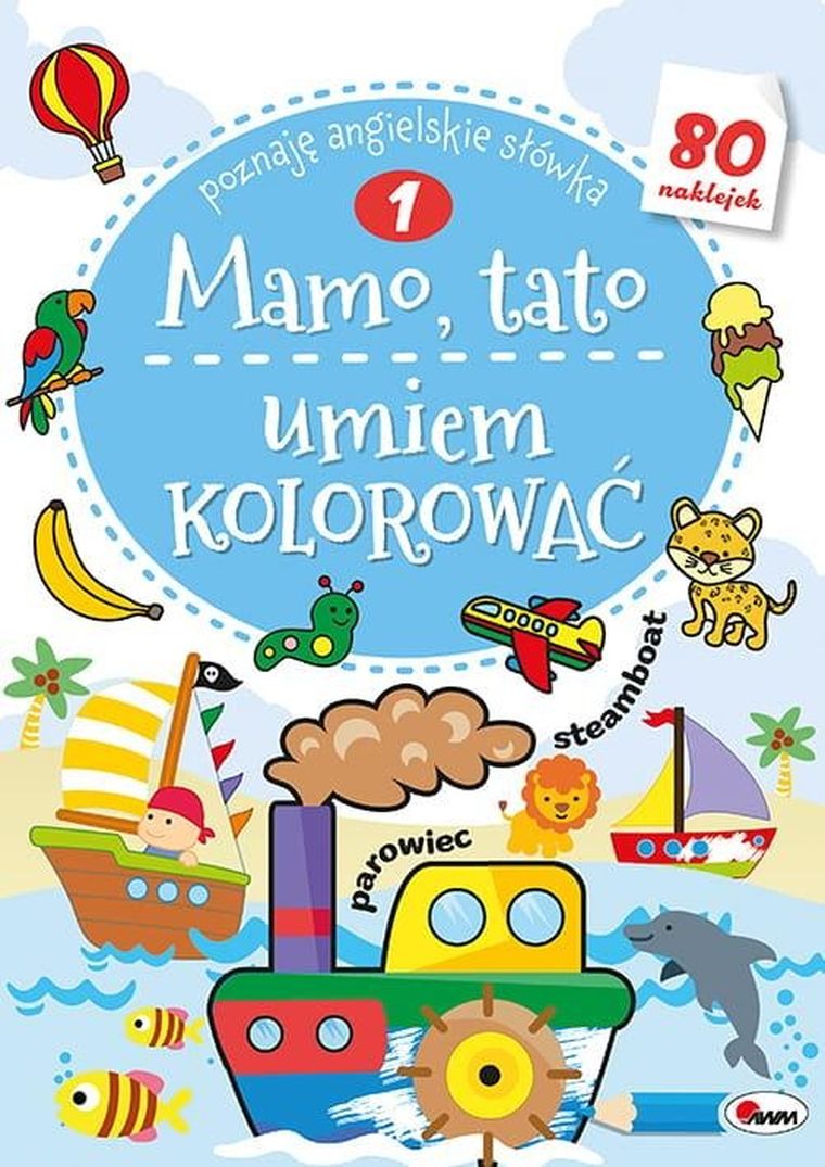 Mamo, tato umiem kolorować. Poznaję angielskie słówka 1