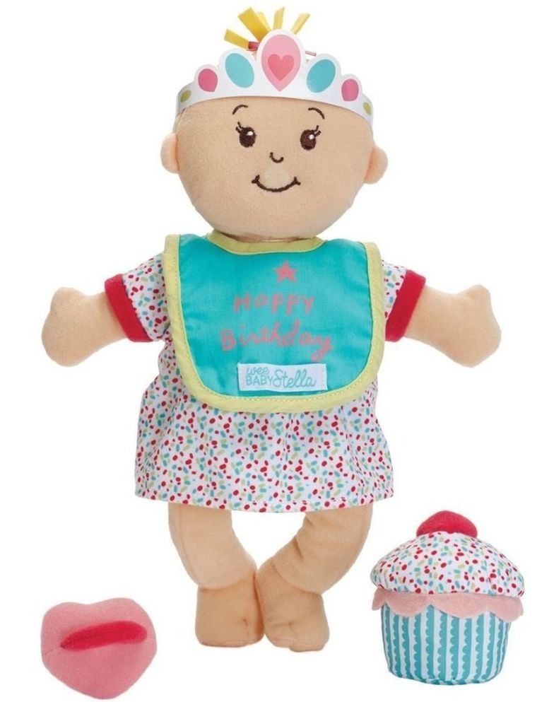 Manhattan Toy, Baby Stella, Wee, pluszowa lalka pachnąca, zestaw urodzinowy