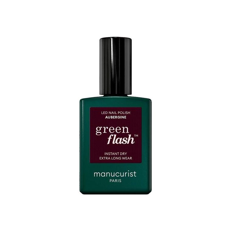 Manucurist, Green Flash Nail Polish, lakier do paznokci, Aubergine, 15 ml
