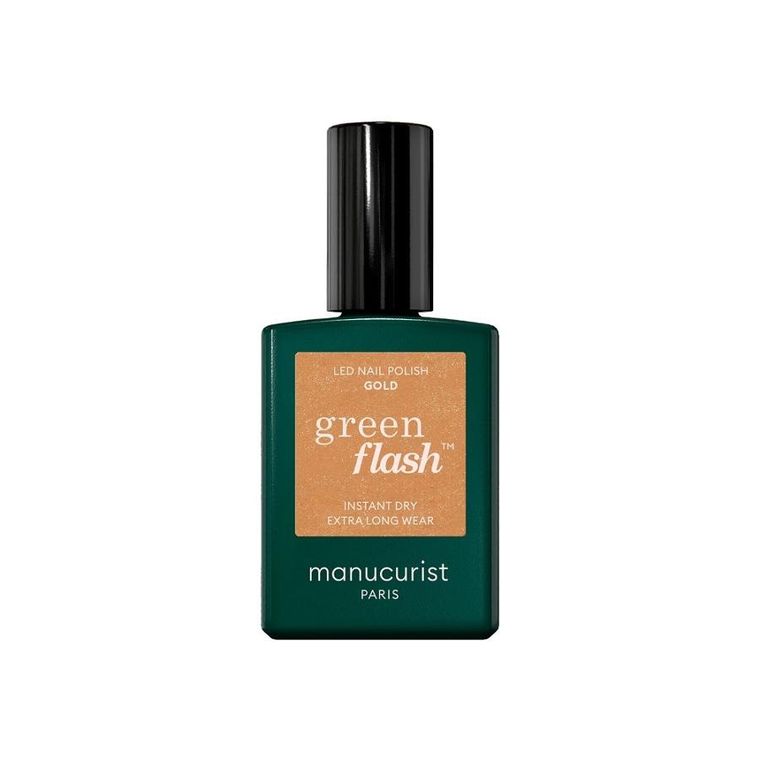 Manucurist, Green Flash Nail Polish, lakier do paznokci, Gold, 15 ml