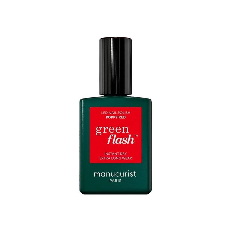 Manucurist, Green Flash Nail Polish, lakier do paznokci, Poppy Red, 15 ml