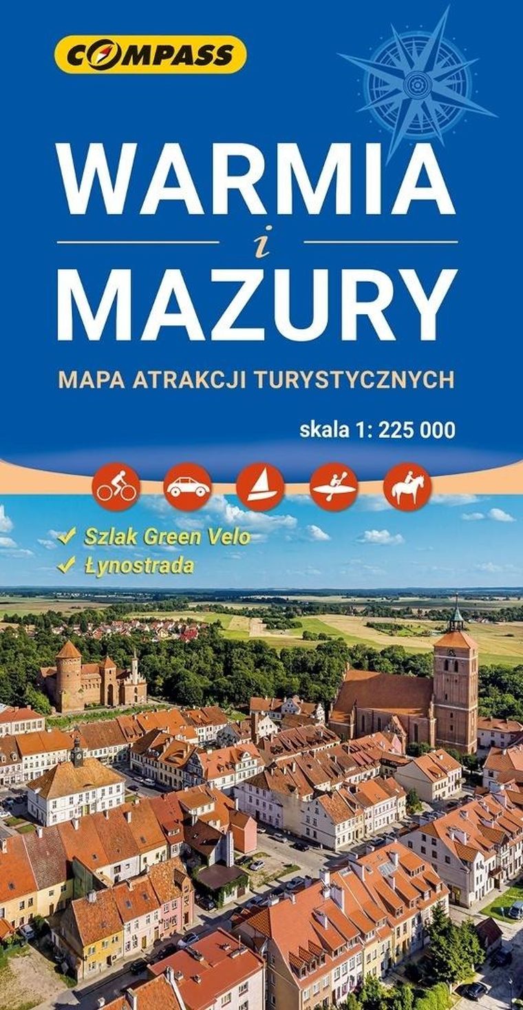 Mapa atrakcji turystycznych. Warmia i Mazury