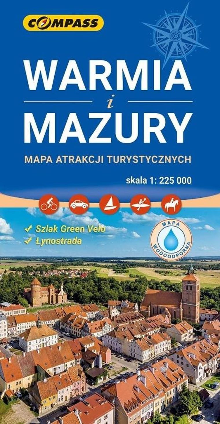 Mapa atrakcji turystycznych. Warmia i Mazury