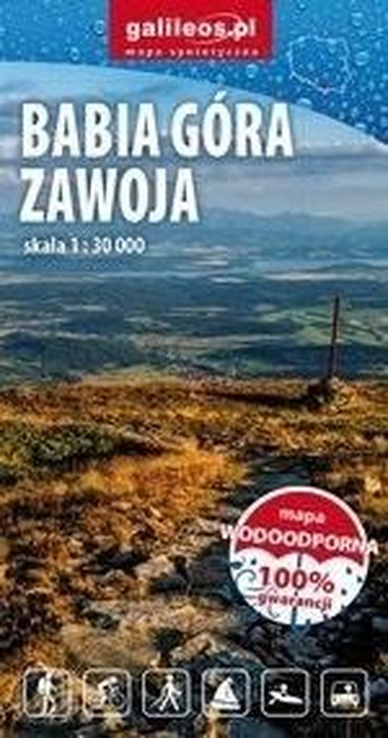 Mapa. Babia Góra-Zawoja-Babiogórski