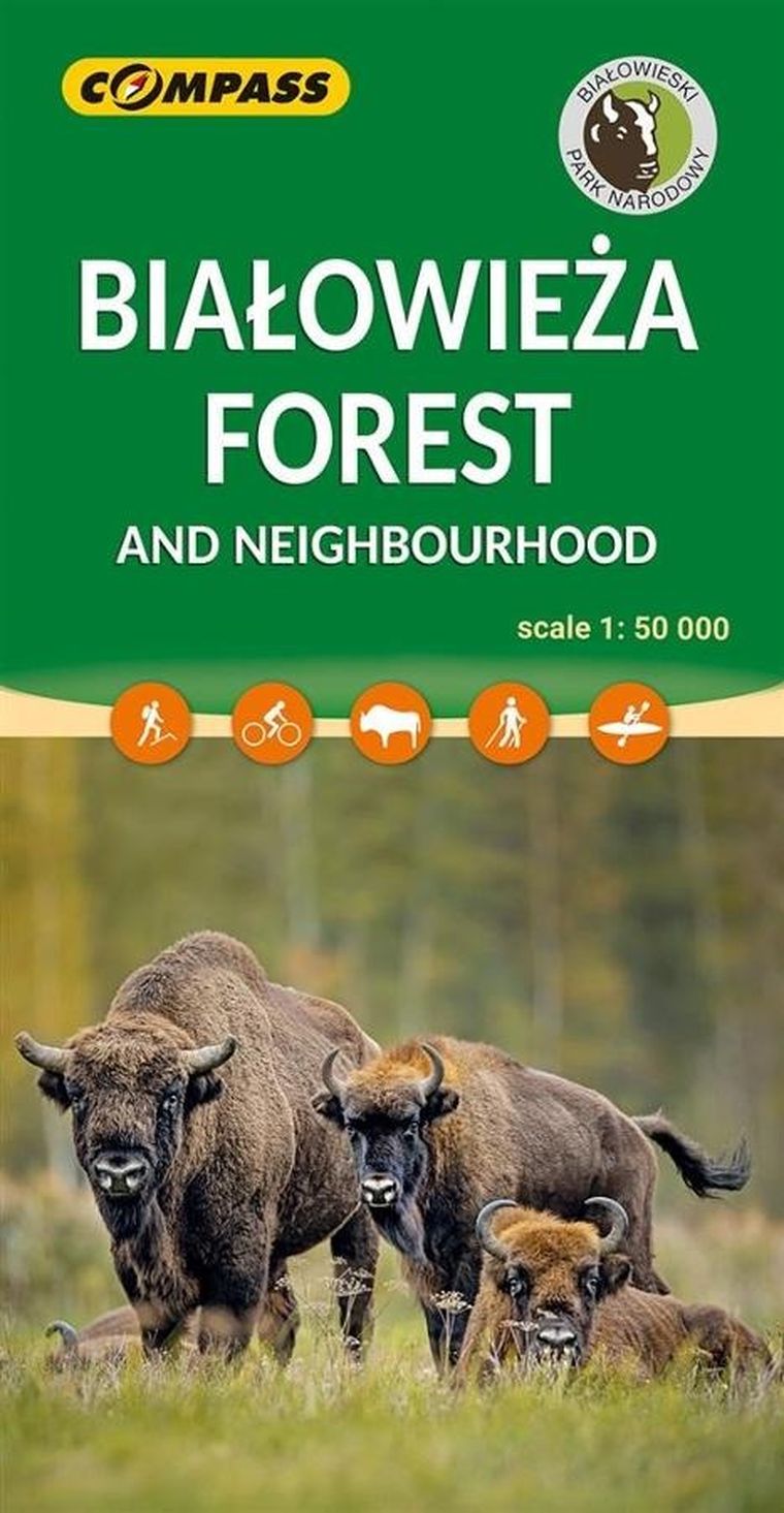Mapa. Białowieża Forest and Neighbourhood 1:50 000