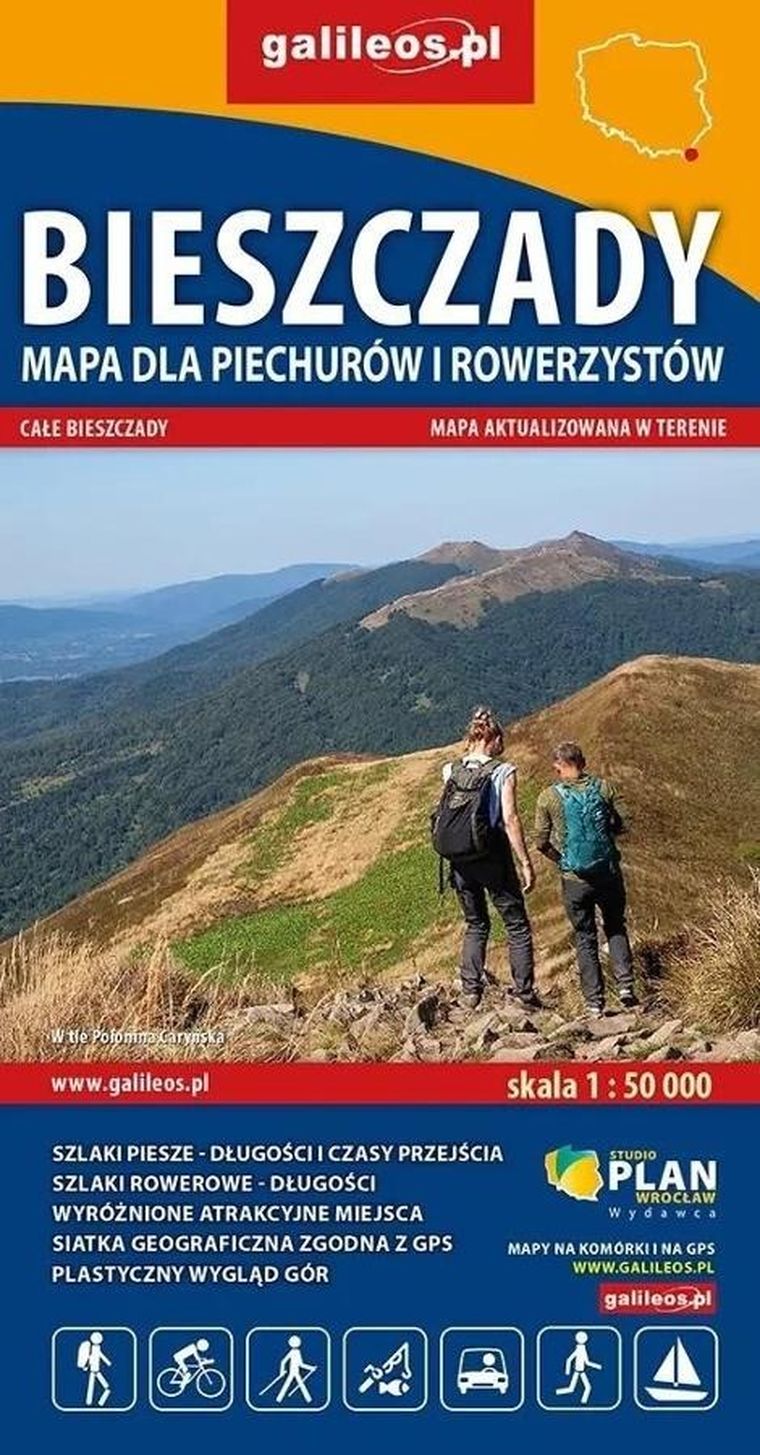 Mapa. Bieszczady 1:50 000