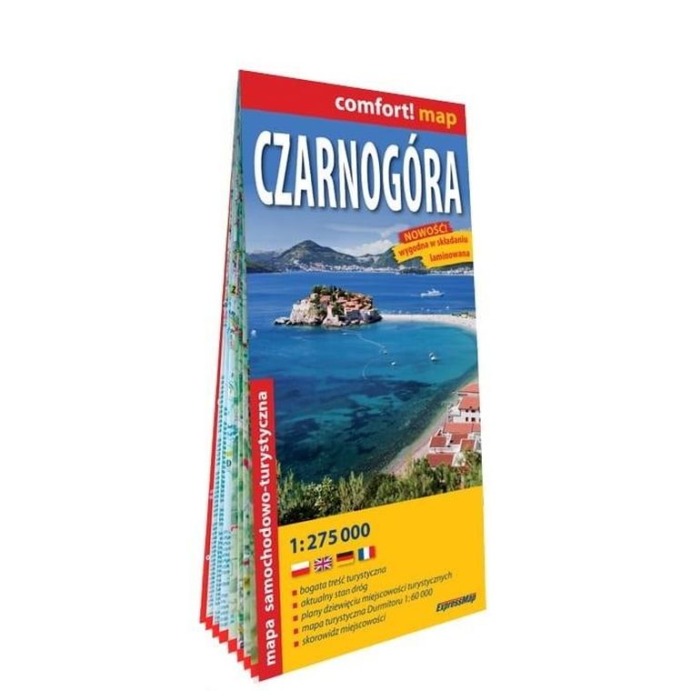 Mapa. Czarnogóra 1:275 000