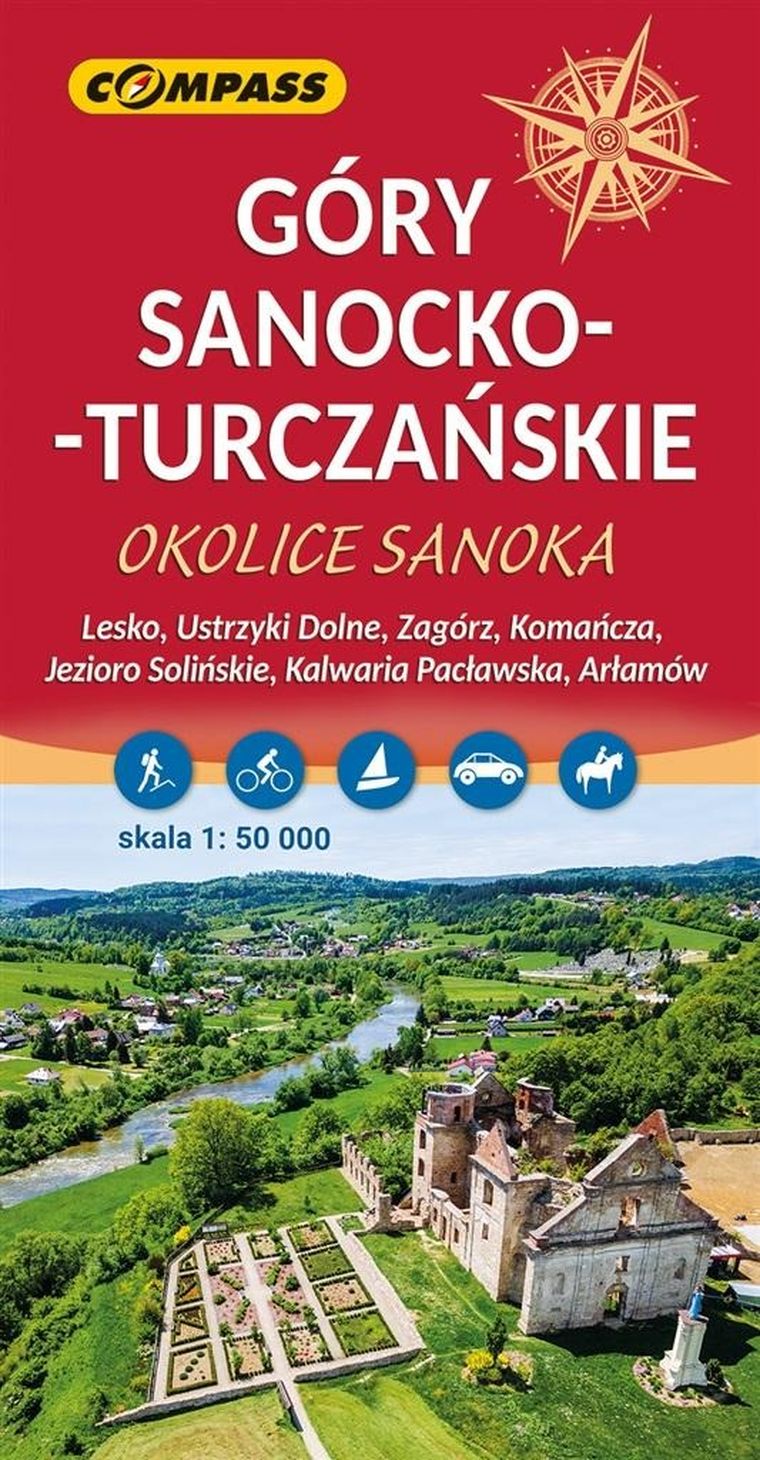 Mapa. Góry Sanocko-Turczańskie 1:50 000