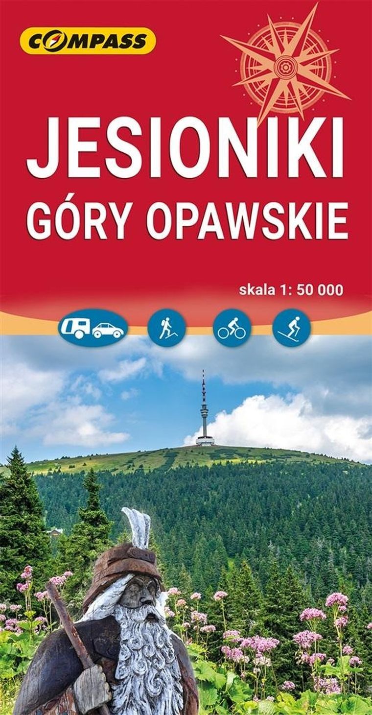 Mapa. Jesioniki, Góry Opawskie 1:50 000