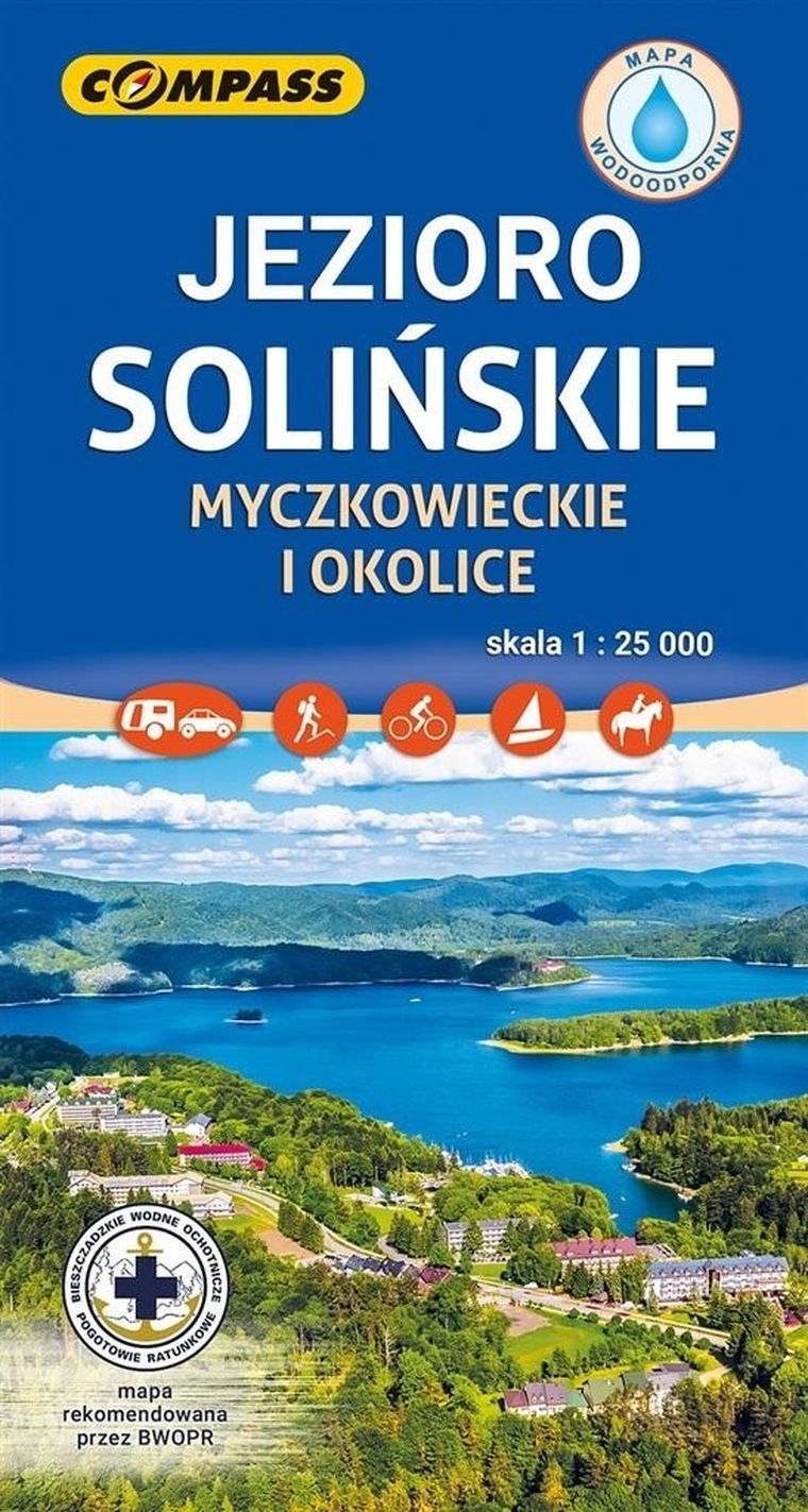 Mapa. Jezioro Solińskie, Myczkowieckie 1:25 000