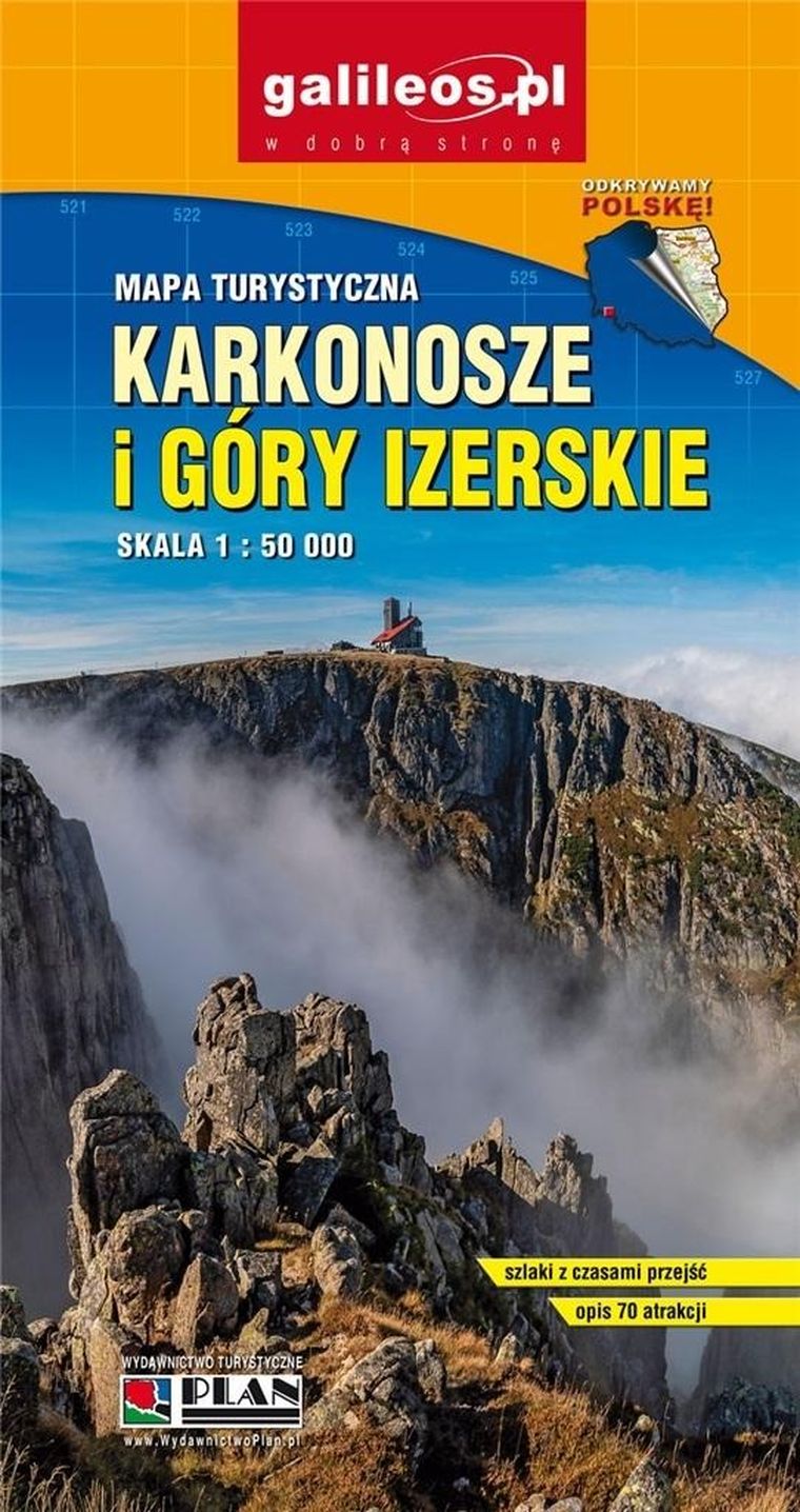 Mapa. Karkonosze i Góry Izerskie 1:50 000
