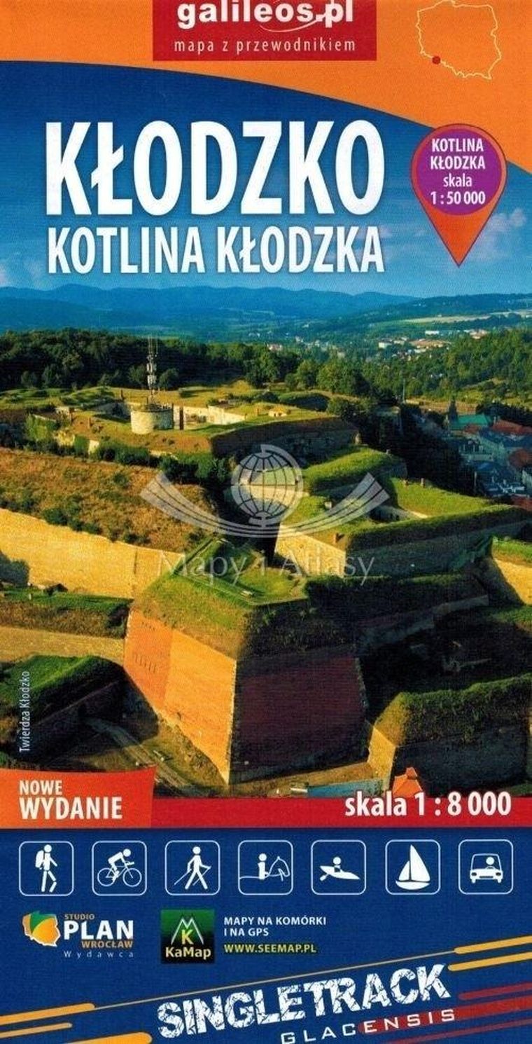 Mapa. Kłodzko. Kotlina Kłodzka