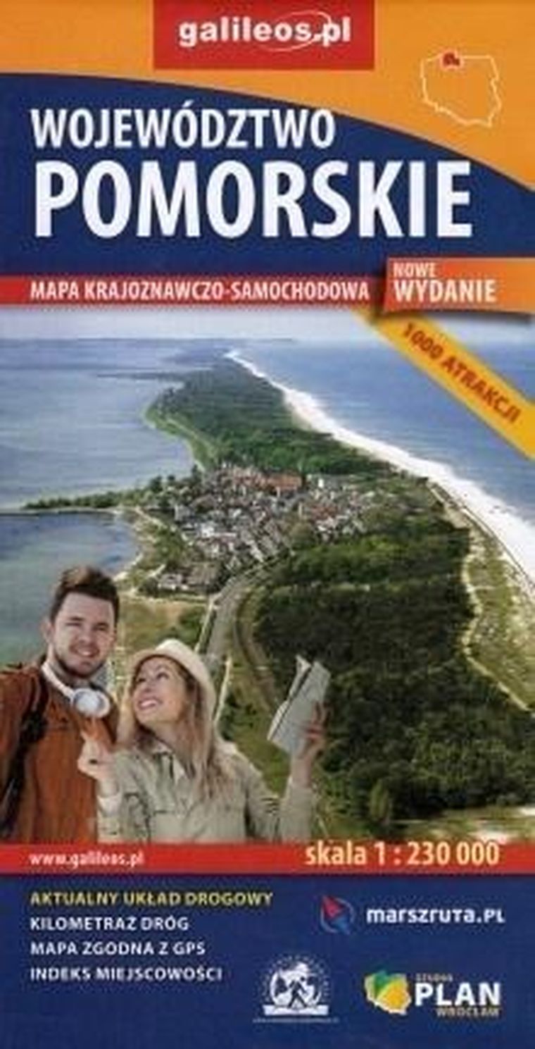 Mapa krajoznawczo-samochodowa. Woj. Pomorskie