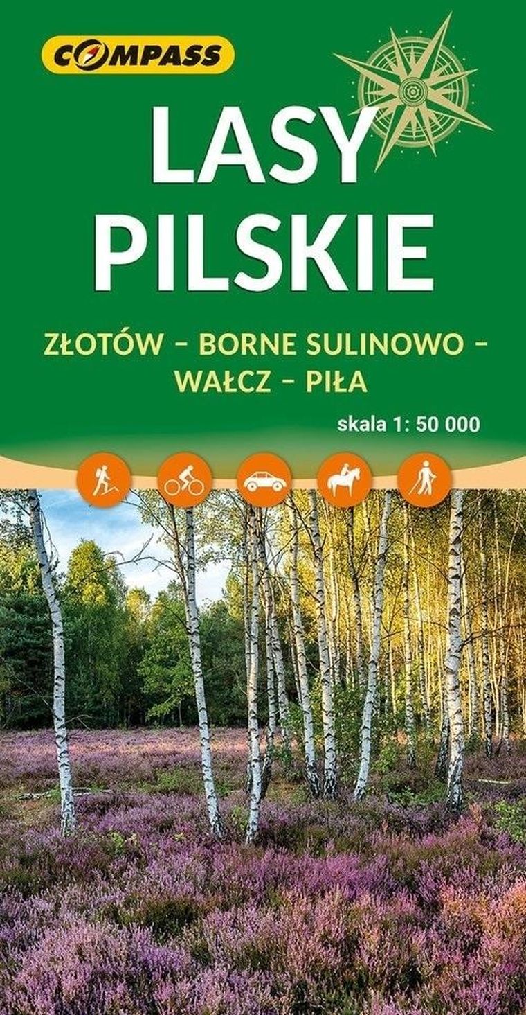 Mapa. Lasy Pilskie 1:50 000