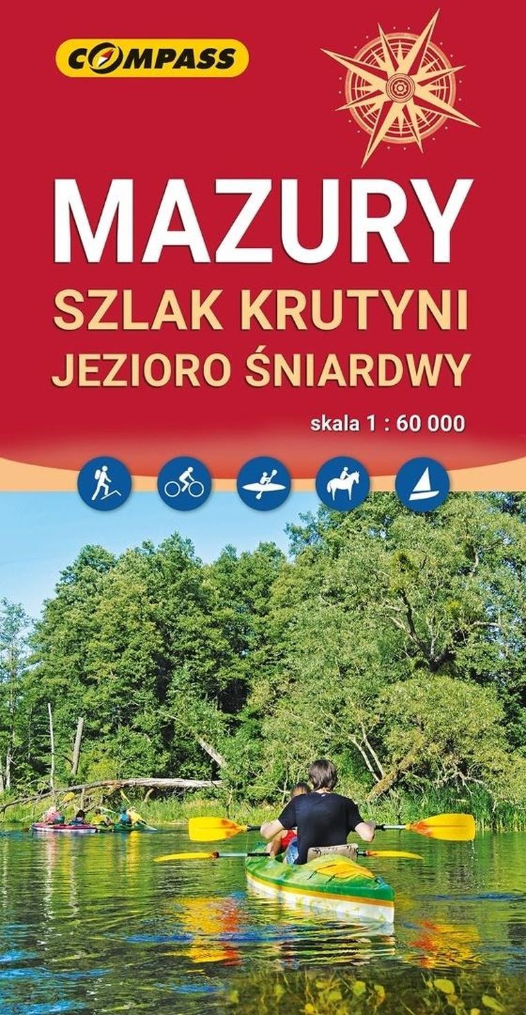 Mapa. Mazury, Szlak Krutyni, Jezioro Śniardwy