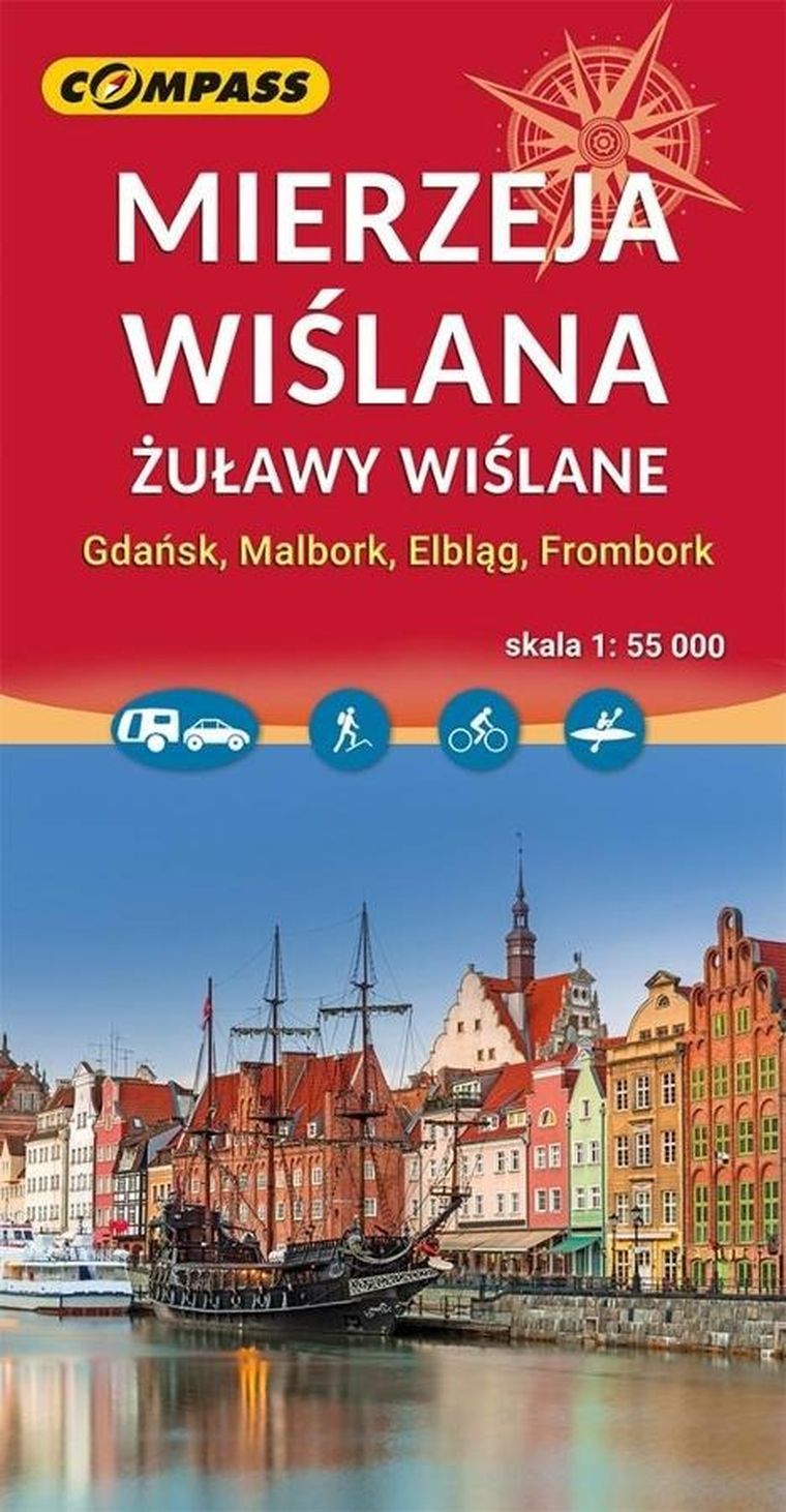Mapa. Mierzeja Wiślana 1:55 000