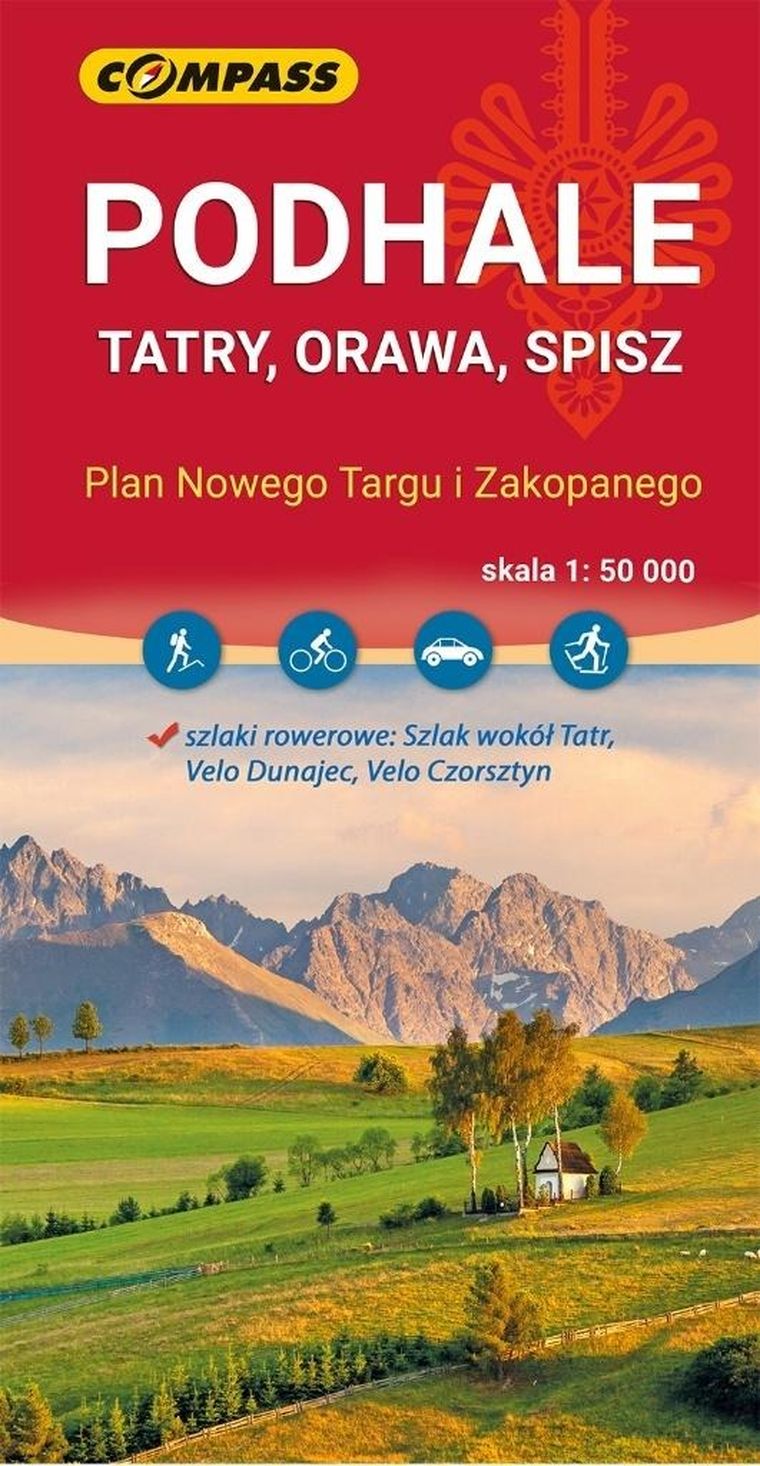 Mapa. Podhale, Tatry, Orawa, Spisz 1:50 000