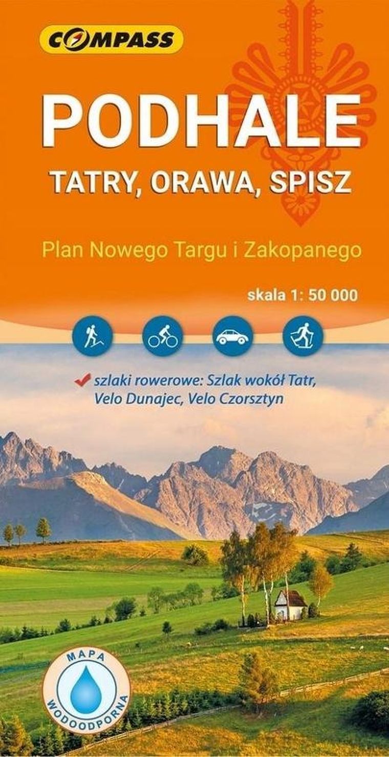 Mapa. Podhale, Tatry, Orawa, Spisz 1:50 000