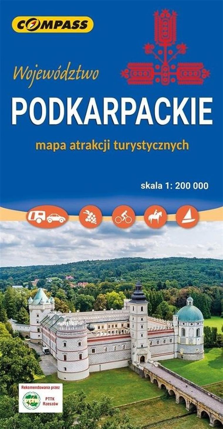 Mapa Podkarpackie. 101 atrakcji turystycznych