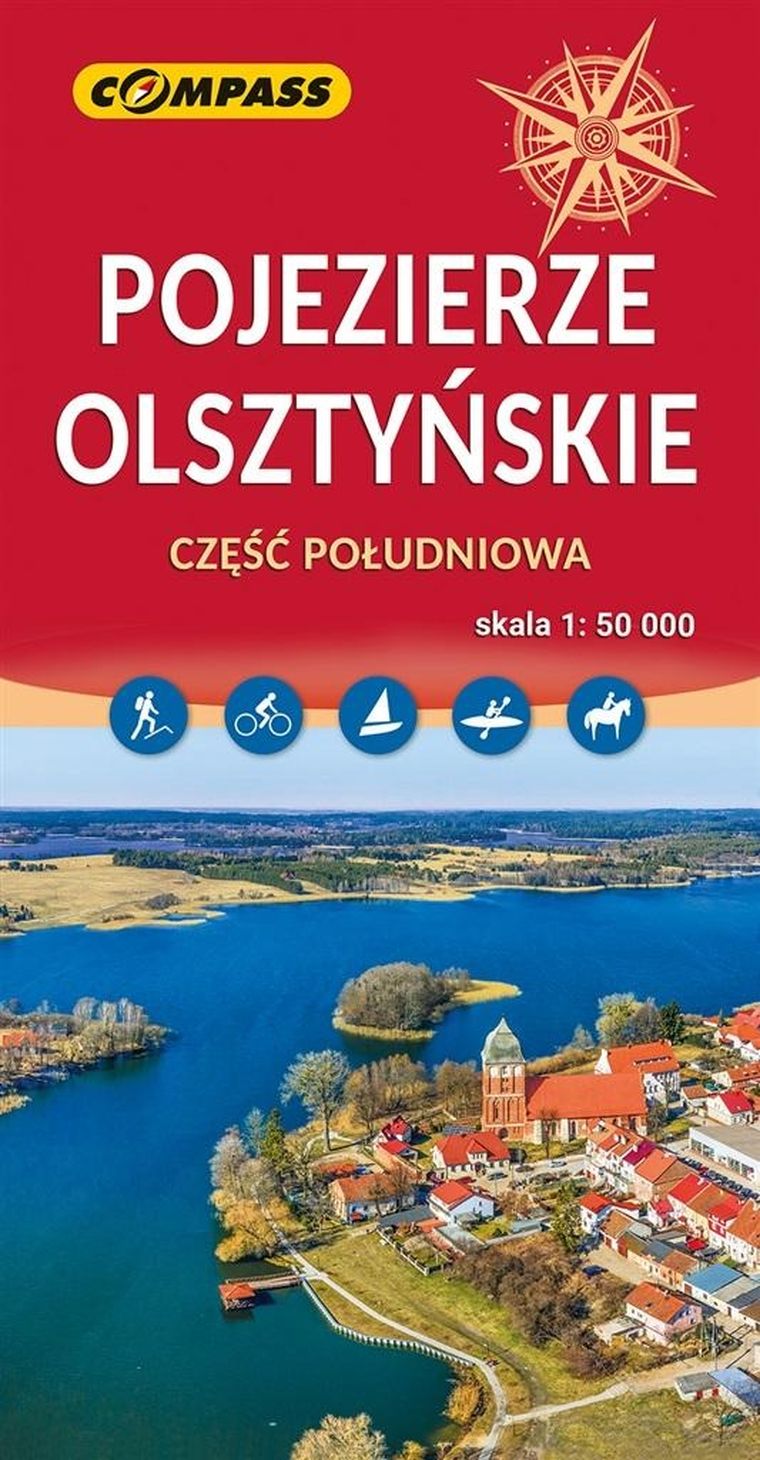Mapa. Pojezierze Olsztyńskie część południowa