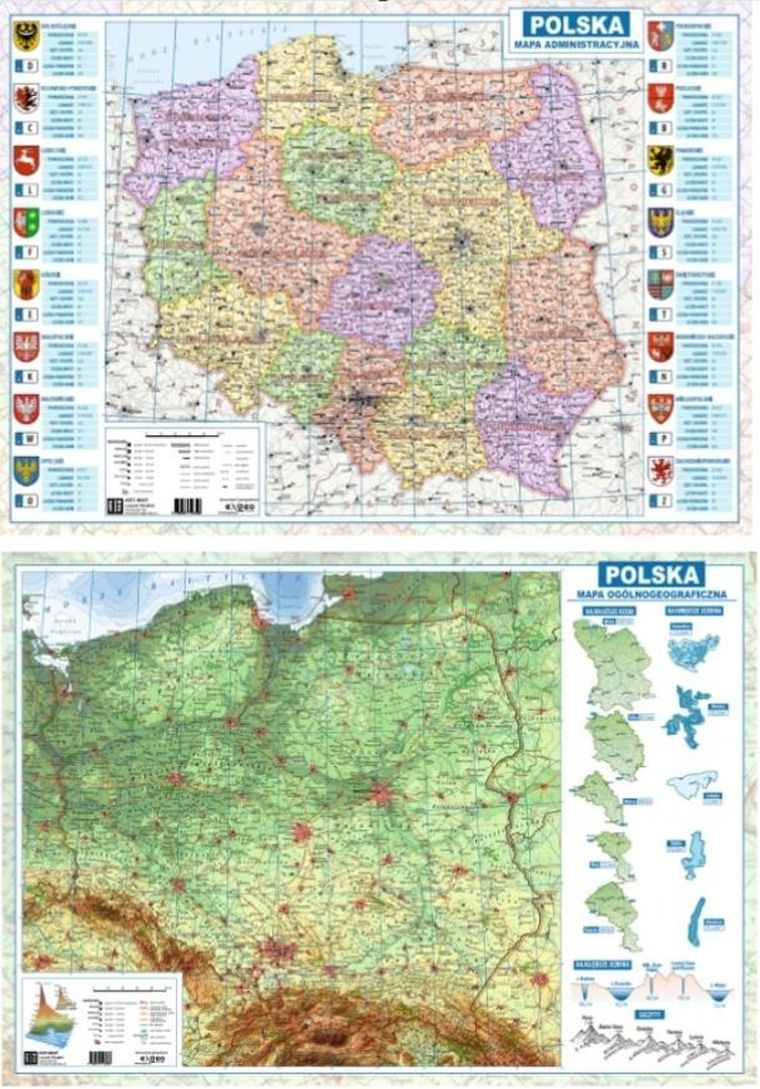Mapa Polski. A2