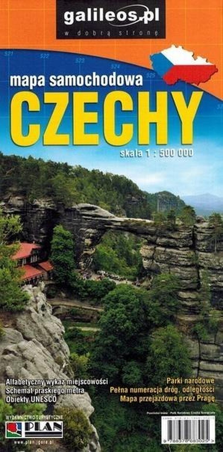 Mapa samochodowa. Czechy 1:500 000