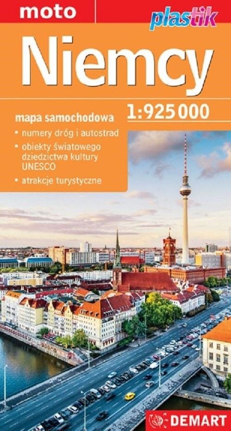 Mapa samochodowa. Niemcy 1:925 000