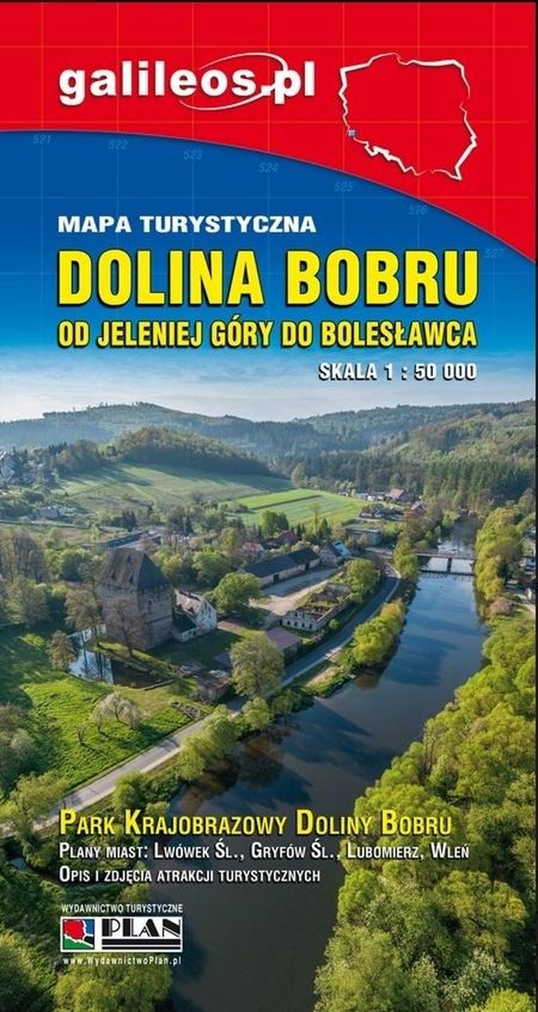 Mapa turystyczna - Dolina Bobru 1:50 000