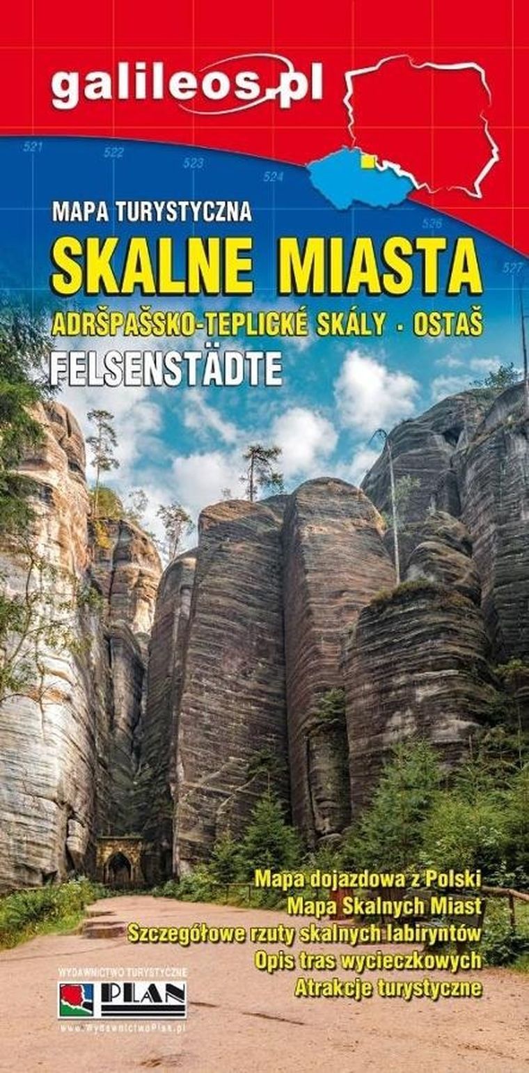 Mapa turystyczna - Skalne Miasta 1:35 000